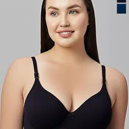 KAVYA Pack Of 2 Full Coverage Daily Wear Cooling T-shirt Bra-image-15