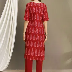 Moda Rapido Women Ethnic Motifs Printed Regular Kurta with Trousers image 5