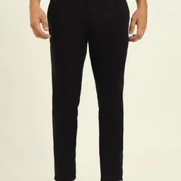 JADE BLUE Men Slim Fit Mid-Rise Cotton Trousers-picture-18