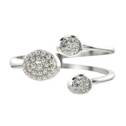 VALANOVA 18K White Gold Plated Sterling Silver 0.06 Ct Certified Lab Grown Diamond Ring-image-97