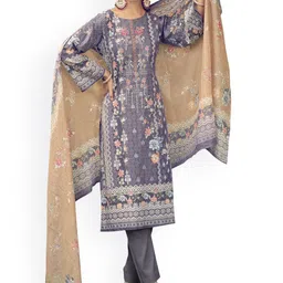 DRAVINAM Trends Floral Printed Pure Cotton Unstitched Dress Material-picture-15