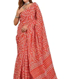 Pinkcity Trade World Women Hand Block Print Cotton Saree-picture-7