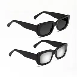 Arzonai Unisex Pack of 2 Rectangle Sunglasses With UV Protected Lens COMBO-2825-image-33