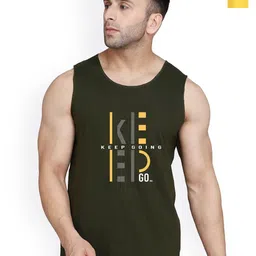 SLOWLORIS Men Pack Of 2 Printed Bio-Wash Combed Cotton Gym Vests-picture-21