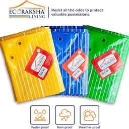 tandhan Ecoraksha Lining Premium Multilayer Eco-friendly 12 X 9 Ft tarpaulin Sheet Tent - For Multipurpose Heavy Duty Waterproof Tadpatri 135 Microns Plastic Cover Tharpai image 3