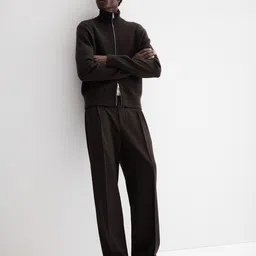 H&M Regular Fit Pure Woollen Zip-Through Cardigan image 5