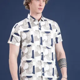 Voroxy Men Printed Cotton Casual Shirts image 4