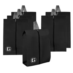 Kuber Industries Black 6 Pieces Water Proof Shoe Bag-picture-39
