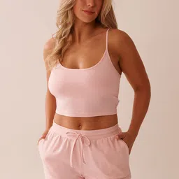 La Vie en Rose Women Polka Dot Printed Non Padded Crop Camisole-image-31