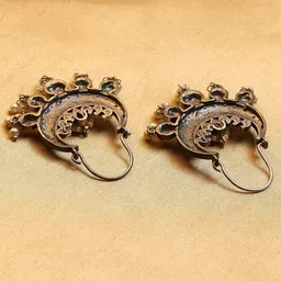 Biba Artificial Stones studded And Beaded Crescent Shaped Chandbalis image 3