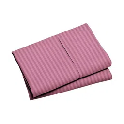 GENUINE GLOBAL DECOR Maroon Striped 250 TC Bedsheet with 2 Pillow Covers image 3
