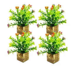 Dekorly Green Artificial Flowers & Plants With Pot image 3