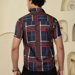 TANDUL Men Smart Slim Fit Checked Spread Collar Casual Shirt image 3