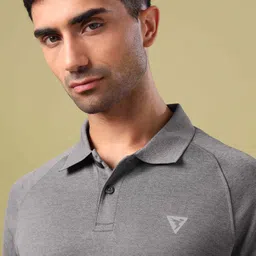 Technosport Men Polo Collar UPF50 Pockets Slim Fit T-shirt image 2