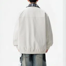 Mast & Harbour Men Spread Collar Solid Bomber Jacket image 4