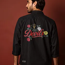 Shop Football Devils Spread Collar Regular Fit Shirt image 3