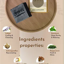 Quinta Essentia Organic Set Of 2 Organic Soap Indigo & Ashwagandha- 100 g Each image 4