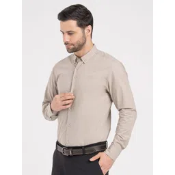 Red Tape Men Solid Button-Down Collar Cotton Formal Shirt image 5