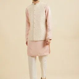 Manyavar Men Embroidered Woven Nehru Jacket-picture-43