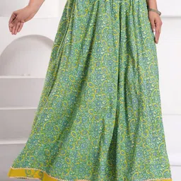 Maquien Printed Maxi Flared Skirts image 2