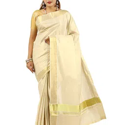 Rst R Selvamani Tex Zari Pure Cotton Kasavu Saree-image-42