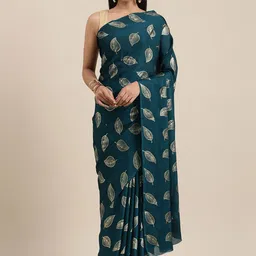 DIVASTRI Floral Satin Saree-picture-21