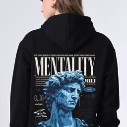 OWL MINK Women Printed Hooded Sweatshirt image 3