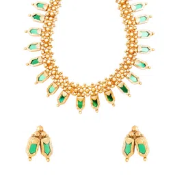PANASH Gold-Plated Stone Studded Jewellery Set image 5
