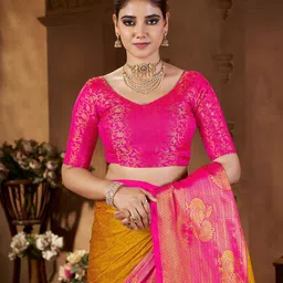 Panzora Woven Design Zari Silk Blend Saree image 2