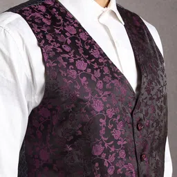 Louis Philippe Men Textured Three Piece Suit image 3