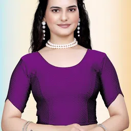 TANISHM FEB TEX Cotton Round Neck Saree Blouse-picture-18
