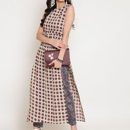 Sera Printed Round Neck Top With Trousers Co-Ords-picture-30