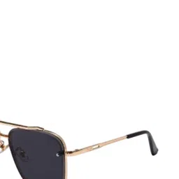 SPADEACES Men Square Sunglasses with UV Protected Lens ROCK GOLD BLACK -04_g image 2