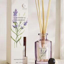 Home Centre Purple Utopia Refresh Bouquet Lavender & Chamomile Reed Diffuser Set-image-20
