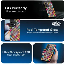 QRIOH Mandala Printed Glass OnePlus Nord Mobile Back Case Cover image 5