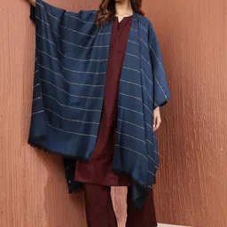 Fabindia Women Striped Woven Design Shawl-image-41