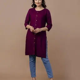 JAIPURI LIBAS Women Solid Straight Kurta-picture-12