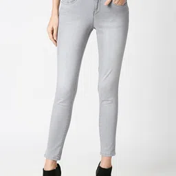 Kraus Jeans Women Skinny Fit Mid-Rise Light Fade Cotton Stretchable Jeans-image-51