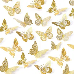 kesol 3D Butterfly Gold Pack of 12-picture-23