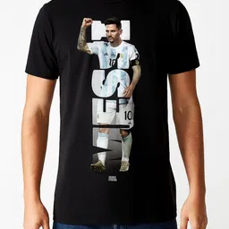 HARVIN Men Lionel Messi Printed T-shirt image 3