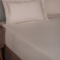 MASPAR Sandshell Pure Cotton Self Jacquard 200 TC King Bedsheet Set 2.75 m x 2.75 m-picture-32