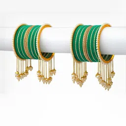 GLIKA Set Of 24 Gold plated Alloy Bangles-picture-32