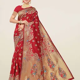 Maroosh Woven Design Zari Banarasi Saree-picture-21