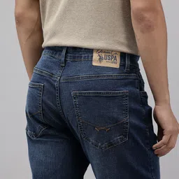 U.S. Polo Assn. Denim Co. Men Harold Slim Straight Fit Embroidered Stretchable Jeans image 2