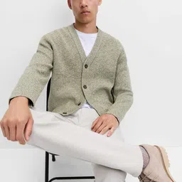 Marks & Spencer Men Solid Cardigan Sweater-picture-24