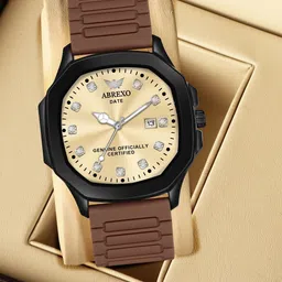 Abrexo Men Dial & Straps Watch Abx7202-GD BR MGT ST-picture-26