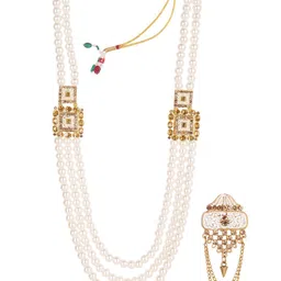 JIYANSHI FASHION Men Gold-Plated Layered Necklace image 1