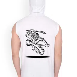 Fashnobic Printed Hooded Gym Vest FB-106_W_Back_pt-33 image 2