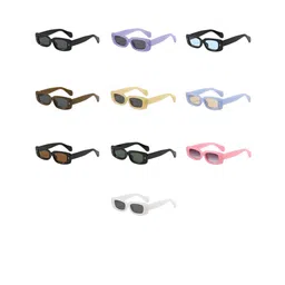 AUGEN Unisex Green Lens & Black Browline Sunglasses with image 2