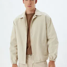 Koton Men Striped Tailored Jacket with Embroidered image 1